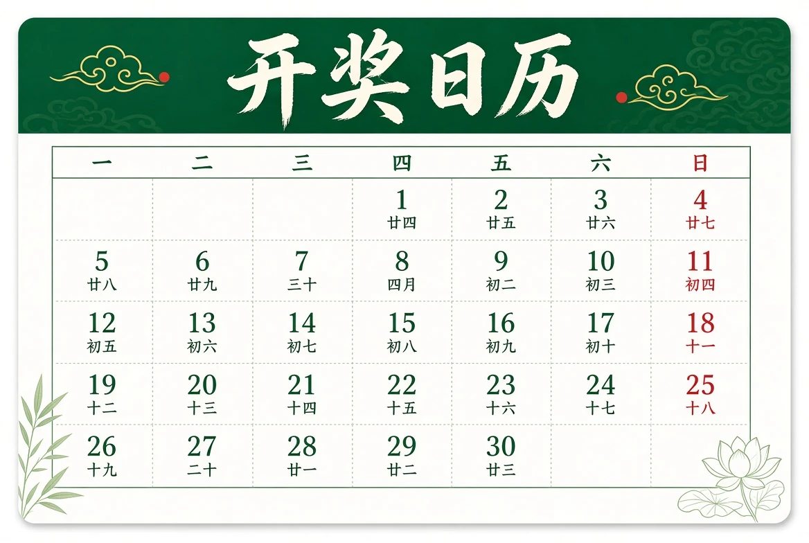 123开奖日期查阅示意